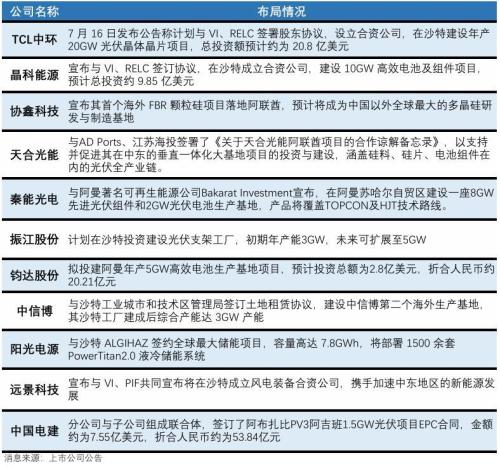 布局中东 新能源龙头企业集体出海